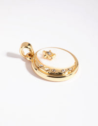 Gold Plated Celestial Shell Inlay Charm - link has visual effect only