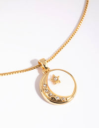 Gold Plated Celestial Shell Inlay Charm - link has visual effect only