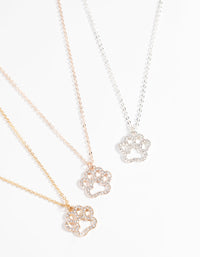 Mixed Metal Diamante Necklace Set - link has visual effect only