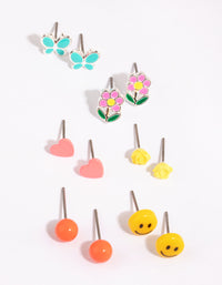 Kids Smile Garden Stud Earring 6-Pack - link has visual effect only