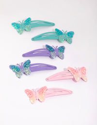 Kids Butterfly Snap Clip 6-Pack - link has visual effect only