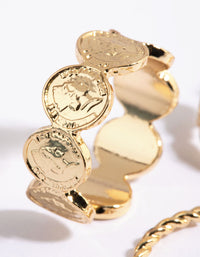Gold Plated Coin Ring Set - link has visual effect only
