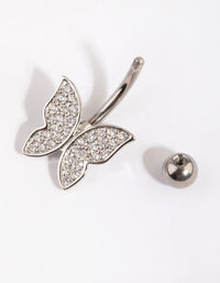 Titanium Butterfly Belly Bar - link has visual effect only