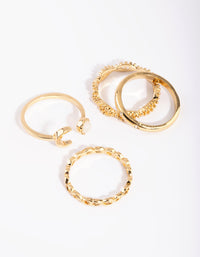 Gold Moon Ring 4-Pack - link has visual effect only
