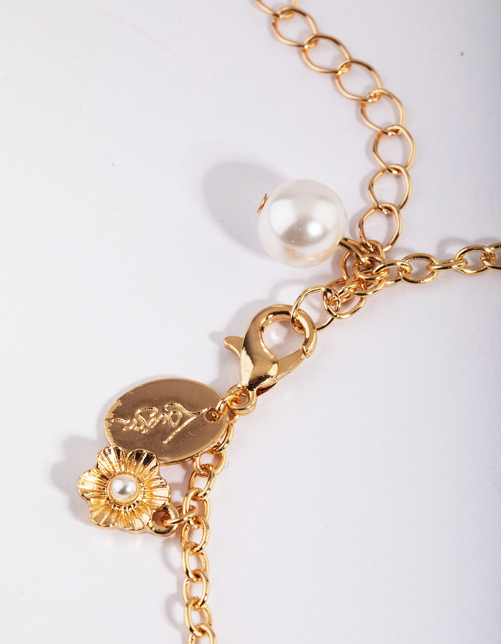 Gold Charm & Chain Anklet Set