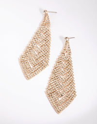 Triangular Diamante Earrings - link has visual effect only