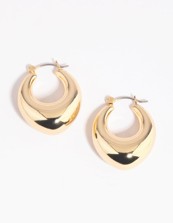 Gold-Plated Creole Hoop Earrings
