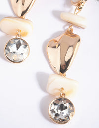 Mixed Pearl Bead & Diamante Drop Earrings - link has visual effect only