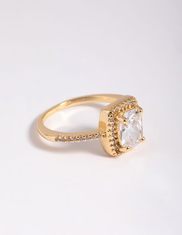 Gold Cubic Zirconia Ring