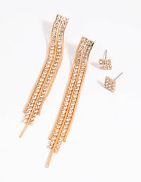 Gold Diamante Stud Earring Set - link has visual effect only