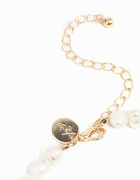 Gold Freshwater Pearl Layered Necklace - link has visual effect only