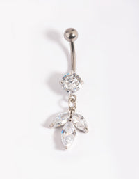 Titanium Flower Belly Bar - link has visual effect only