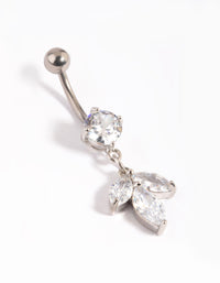 Titanium Flower Belly Bar - link has visual effect only