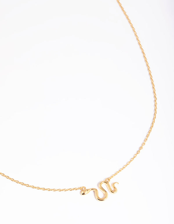 Gold Plated Snake Necklace