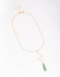 Green Fluorite Shard Lariat Necklace - link has visual effect only