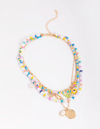 90s Colourful Beaded Necklace - link has visual effect only