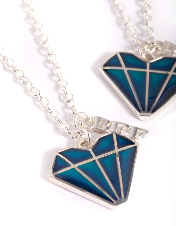 Kids Heart Mood Best Friend Necklace Set