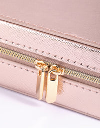 Rose Gold Faux Leather Iridescent Jewellery Box - link has visual effect only