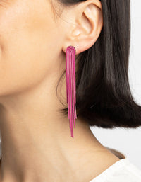 Fuchsia Mini Waterfall Drop Earrings - link has visual effect only