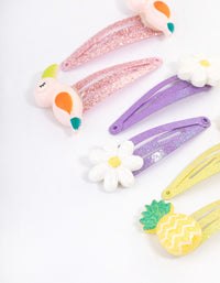 Kids Colourful Tropicana Snap Clips - link has visual effect only
