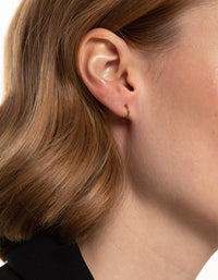 Gold Plated Titanium Cubic Zirconia 6mm Clicker - link has visual effect only