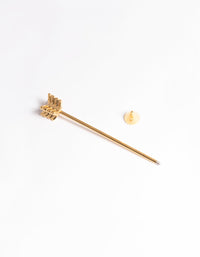 Gold Plated Surgical Steel Arrow Industrial Bar - link has visual effect only