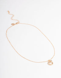 Gold Diamante Smiley Necklace - link has visual effect only