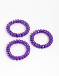Purple Plastic Large Hair Spiral Pack - link has visual effect only
