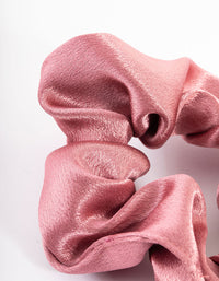 Pink Fabric Satin Scrunchie - link has visual effect only