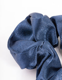Navy Fabric Satin Scrunchie - link has visual effect only