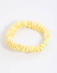 Yellow Fabric Clamp Thin Scrunchie - link has visual effect only