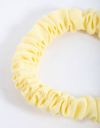 Yellow Fabric Clamp Thin Scrunchie - link has visual effect only