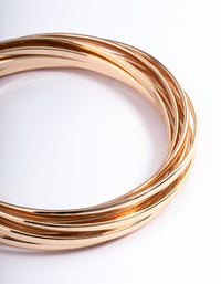 Gold Plain Molten Bracelet 9-Pack - link has visual effect only