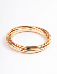 Gold Plain Molten Bracelet 9-Pack - link has visual effect only