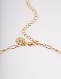 Gold Plated Celestial Heart T-Bar Necklace - link has visual effect only