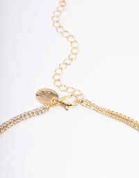 Gold Plated Diamante Double Layer Choker - link has visual effect only