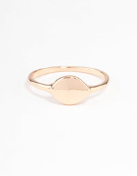 Gold Rounded Metal Ring - link has visual effect only