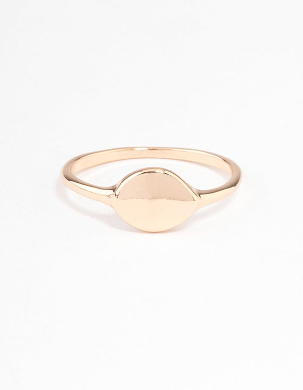 Gold Rounded Metal Ring