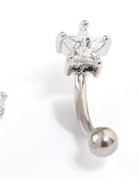 Surgical Steel Cubic Zirconia Star Claw Earrings Pack - link has visual effect only