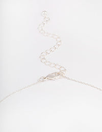 Silver Flower Earrings Jewellery Set - link has visual effect only