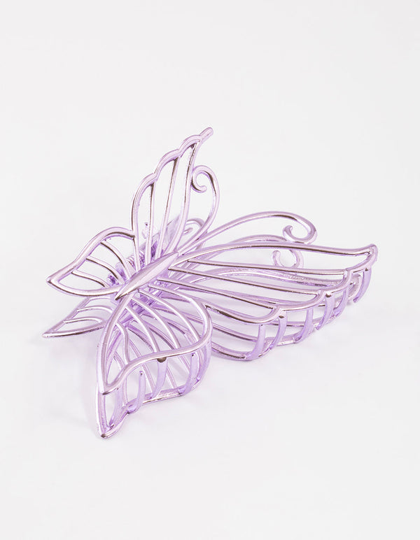 Lilac Detailed Butterfly Claw Clip