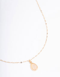Gold Semi Precious Pear Necklace - link has visual effect only