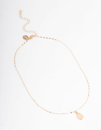 Gold Semi Precious Pear Necklace - link has visual effect only