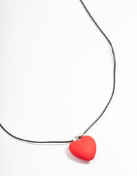 Rhodium Love Heart Beaded Necklace - link has visual effect only