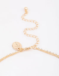 Gold Double Row Circle Boho Pendant Necklace - link has visual effect only