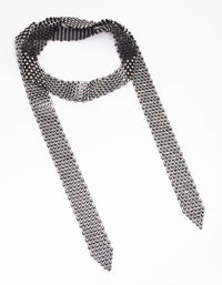 Fabric Skinny Diamante Tie Scarf - link has visual effect only