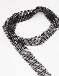 Fabric Skinny Diamante Tie Scarf - link has visual effect only