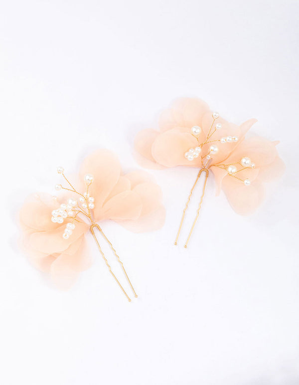 Mixed Pearl & Flower Hair Pin Pack