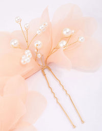 Mixed Pearl & Flower Hair Pin Pack - link has visual effect only