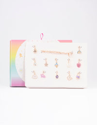 Kids Rose Gold Charm Bracelet 12 Days of Christmas Advent Calendar - link has visual effect only